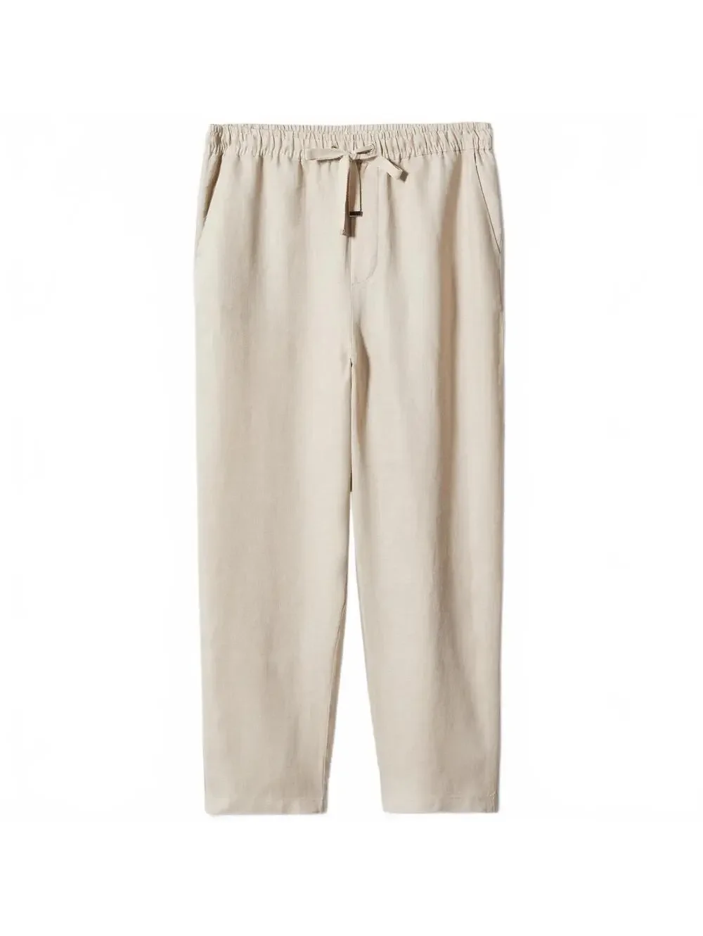 Mango 100% Linen Pants Light/Pastel Grey NWT Size 4XL